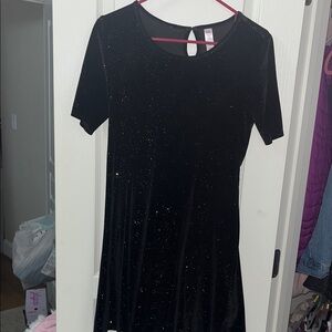 Justice Black Glittery Dress